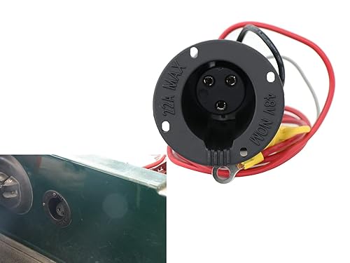 Miniatura 2 de Carrito de Golf Club Car DS 48V Cargador Receptáculo y Conjunto de Fusible para Club Car DS Golf Cart OEM # 101802101 1017968-01 1018949-01