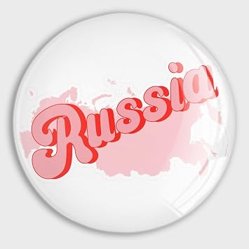National Flags Decorative Magnets Refrigerator Russia Map Flags Fridge Magnets Round Whiteboard Magnets Glass Refrigerator Magnets for Billboard Office Blackboard Kitchen Home
