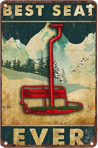 Cartelli in metallo vintage "Skiations, amante dello sci, sciare, il