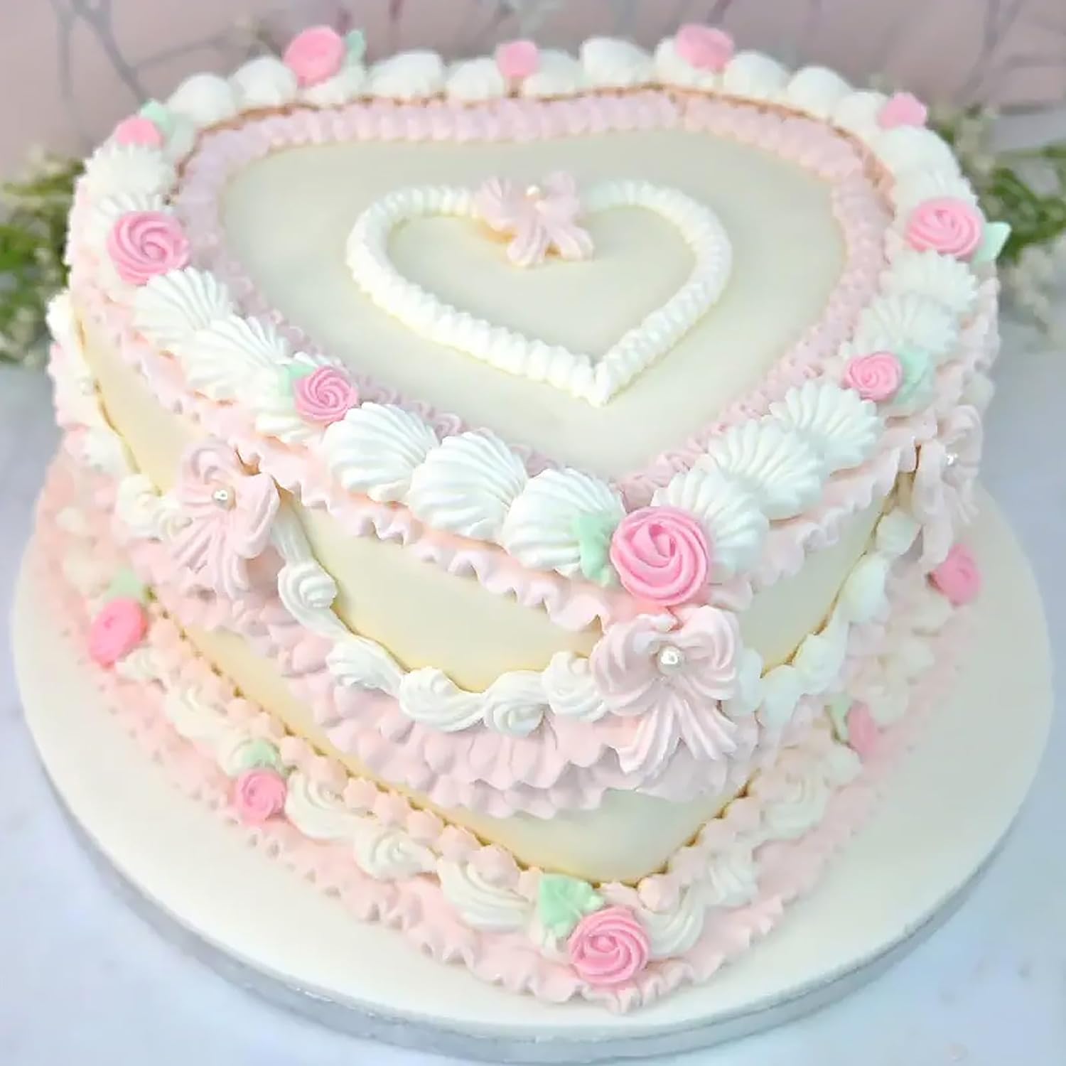Lambeth Cake Border Fondant Molds - Whipped Cream Shaped Silicone Molds For Cake Decorating & Baking