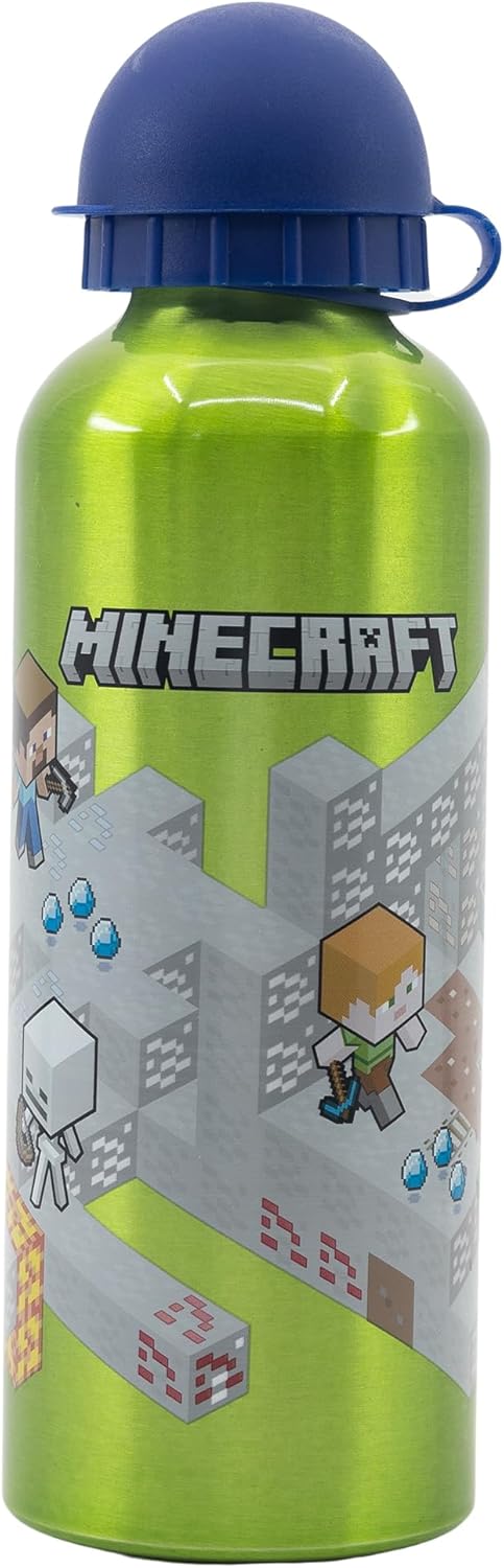 Stor ALUMINUM BOTTLE FOR CHILDREN 530 ML | MINECRAFT ISOMETRIC