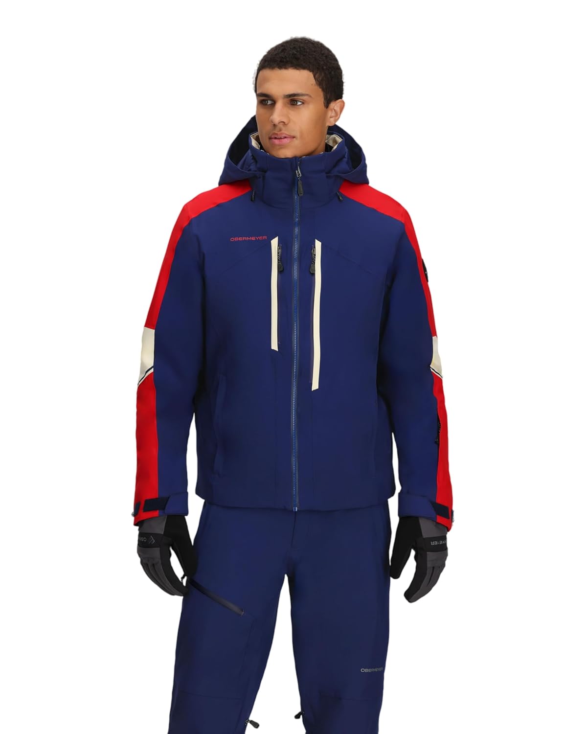 Obermeyer Mens Fall Line Ski Jacket Waterproof Breathable 2-way Stretch and Primaloft Black Insulated