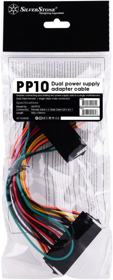 Amazon Co Jp Silverstone デュアル電源同時起動ケーブル Atx24ピン分岐 Sst Pp10 日本正規代理店品 パソコン 周辺機器