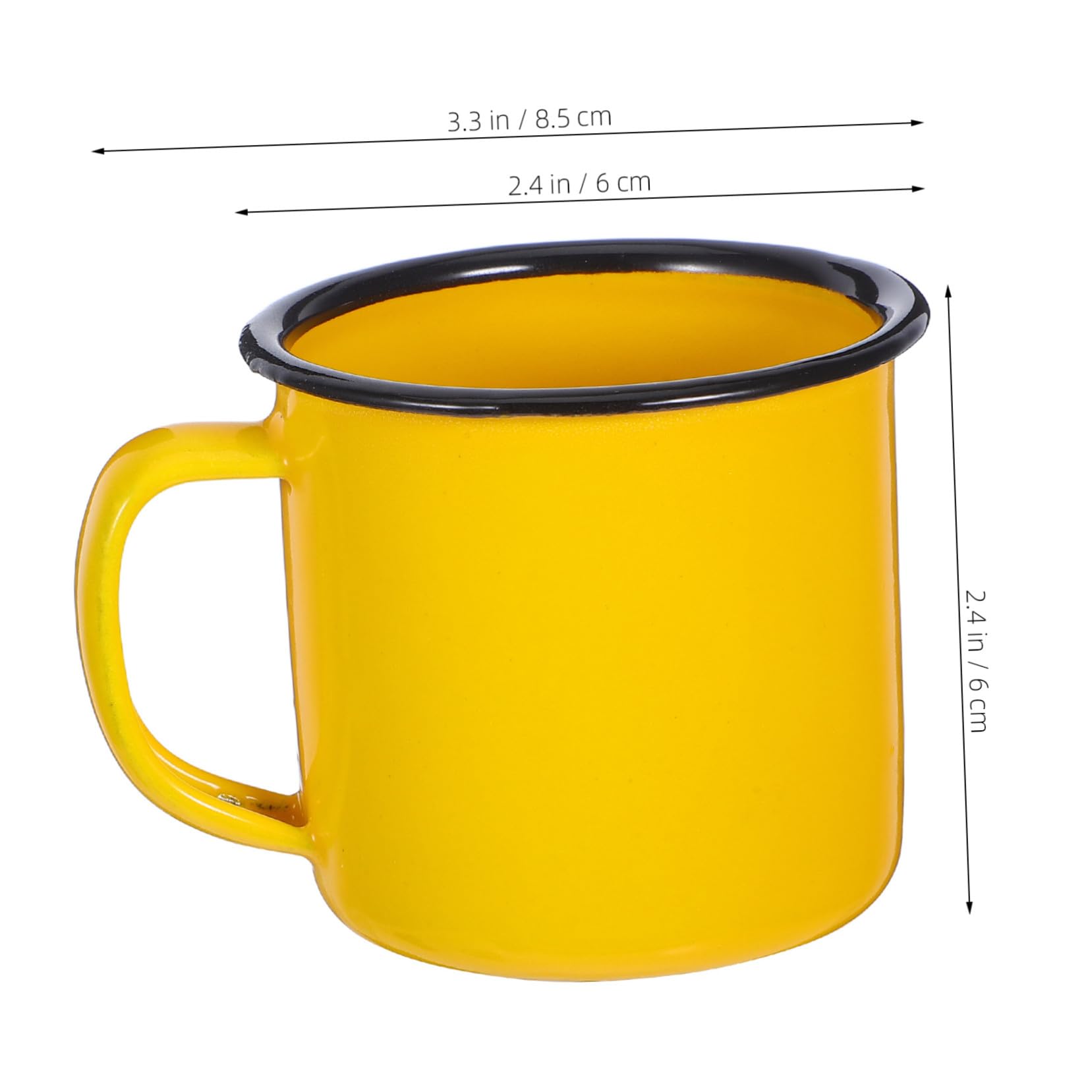 4 Stück Emaille Kaffeebecher im Retro Stil Robuster und Leicht zu Reinigender Trinkbecher für Picknick und Café Einfacher Stil aus Emaille