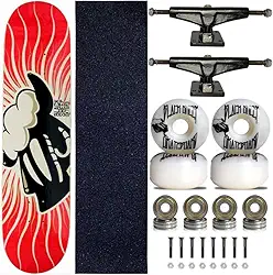 Skate Profissional Completo Shape Black Sheep 8.0 Chamas