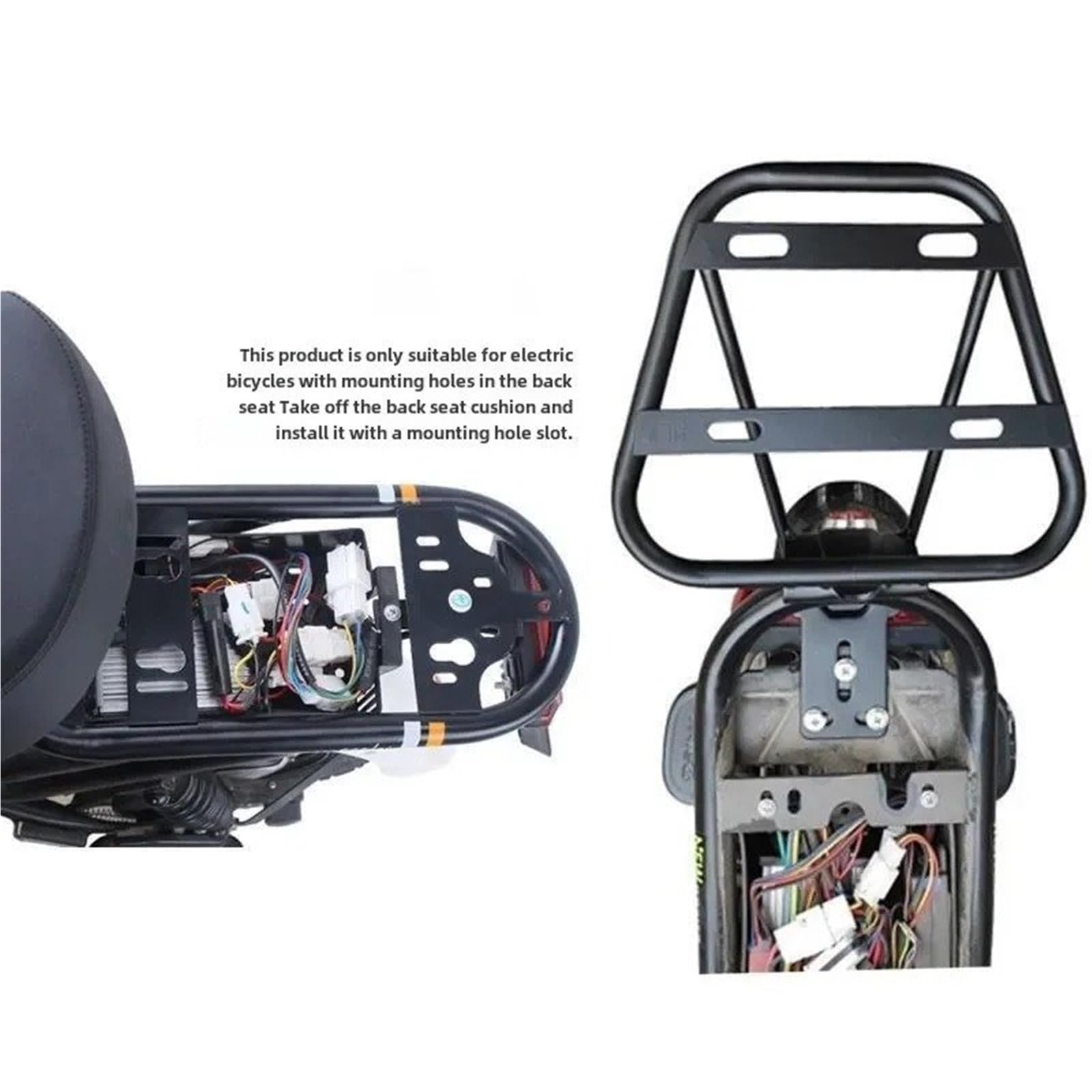 Porte-Bagages Arrière Moto Support Universel Coffre Vélo Électrique Coffre Batterie Cadre Boîte Rangement Dossier Véhicule Électrique