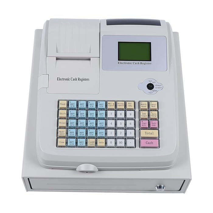 Buy Electronic POS System Cash Register with 48 Keys,8 Digital LED Display Retail Point of Sale