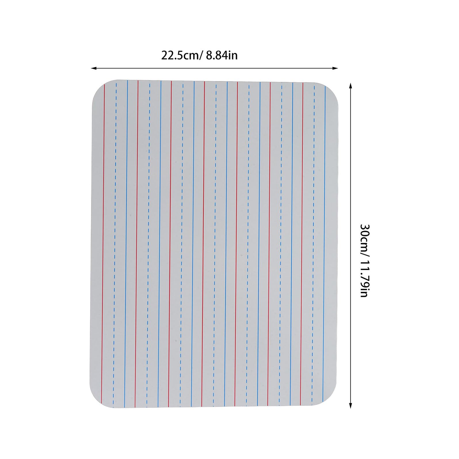 Veemoon Lot de 5 Petits Tableaux Blancs Effaçables à Sec avec Lignes 23 X 30 CM Double Face Portables et Légers pour Écriture Cursive Entraînement Scolaire et Bureau
