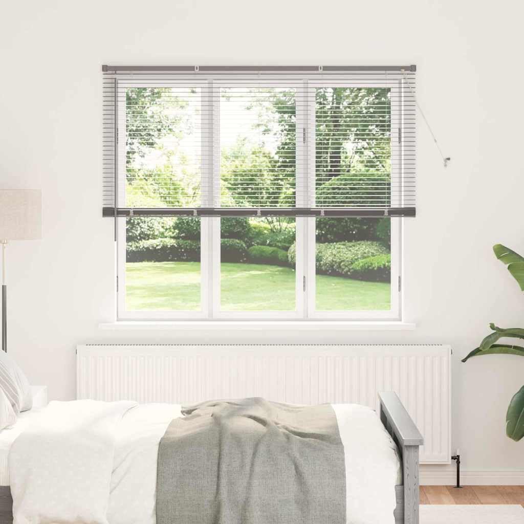 vidaXL Balkenjalousien Silber 175 x 160 cm Aluminium, Moderne rechteckige Aluminiumjalousien, verstellbare Fensterbehandlung, Lichtschutz für Zuhause, Büro