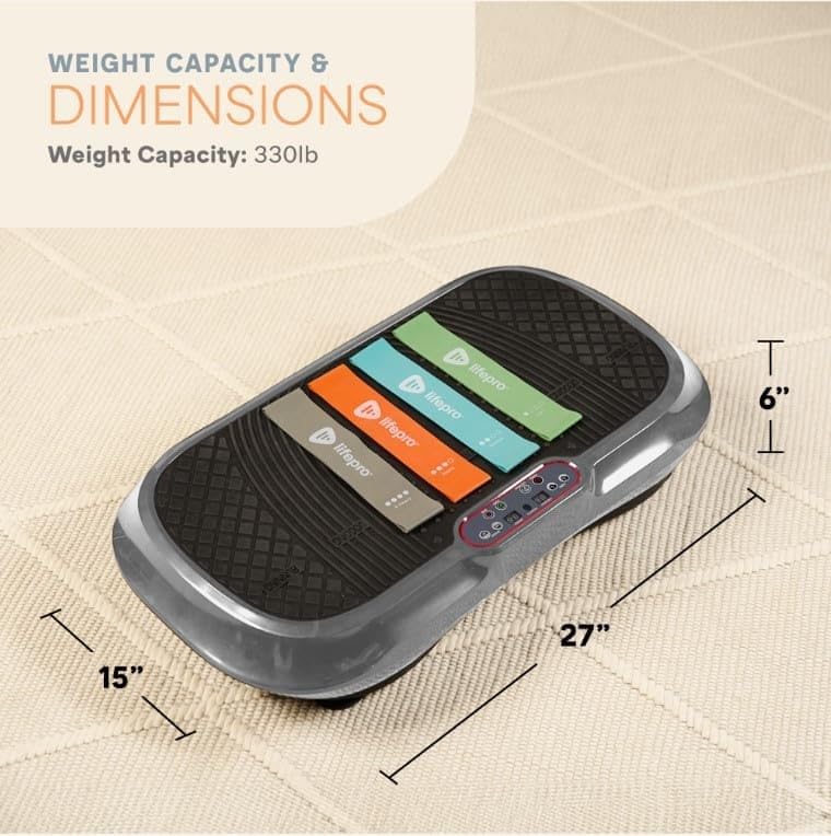 Lifepro Waver Vibration Plate Exercise Machine – High-Intensity Vibration for Muscle Activation, Full-Body Workout Vibrating Platform with Loop Bands, Fitness Equipment for Strength Toning & Fat Loss - Image 3