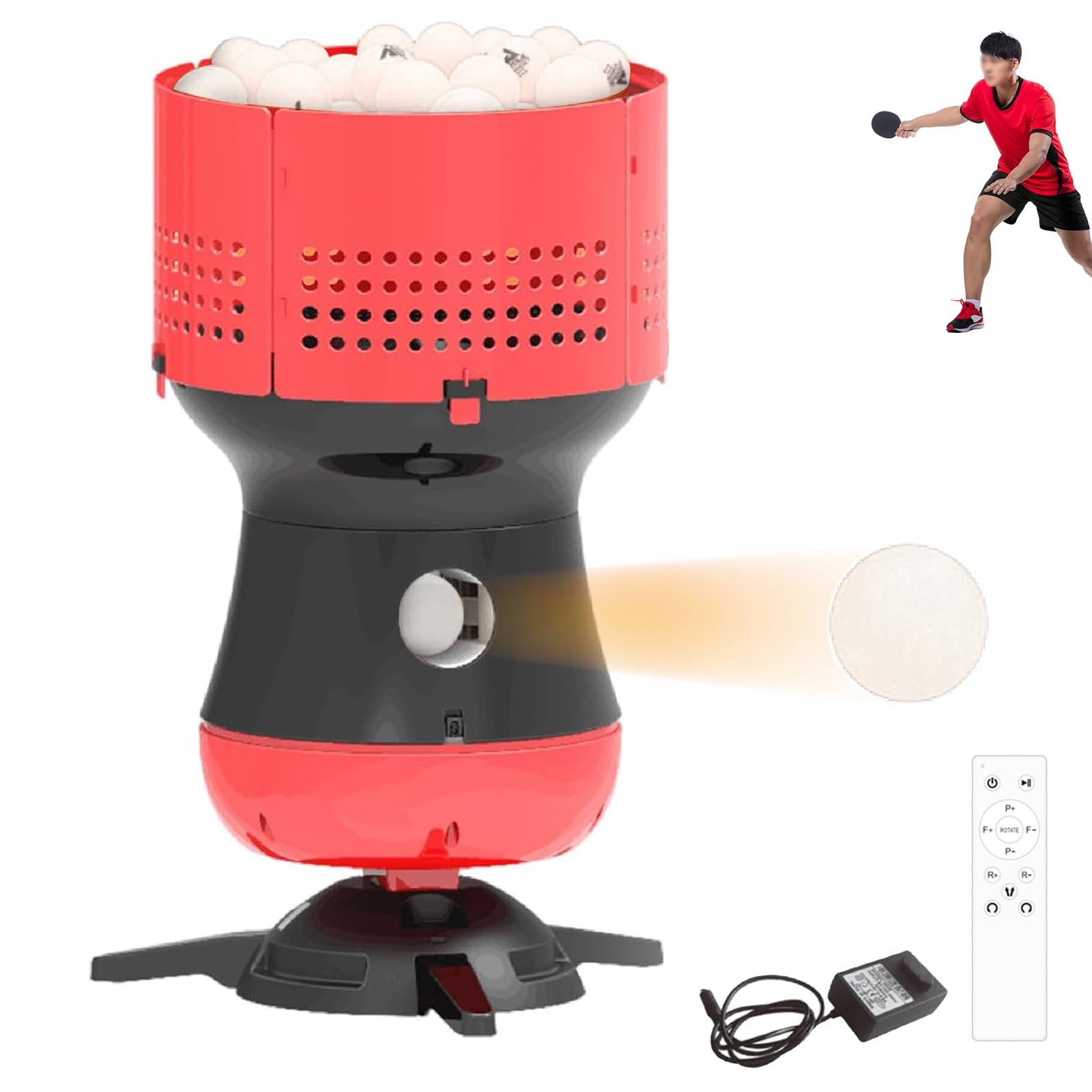 Generico Robot da Pong, Portatile con Telecomando Wireless