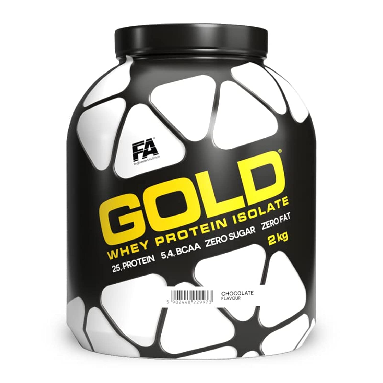 FA Engineered NutritionIsolate Zero Sugar -Zero Fat Wholesome Gold Whey Protein (Each Serving 25g, 2kg)