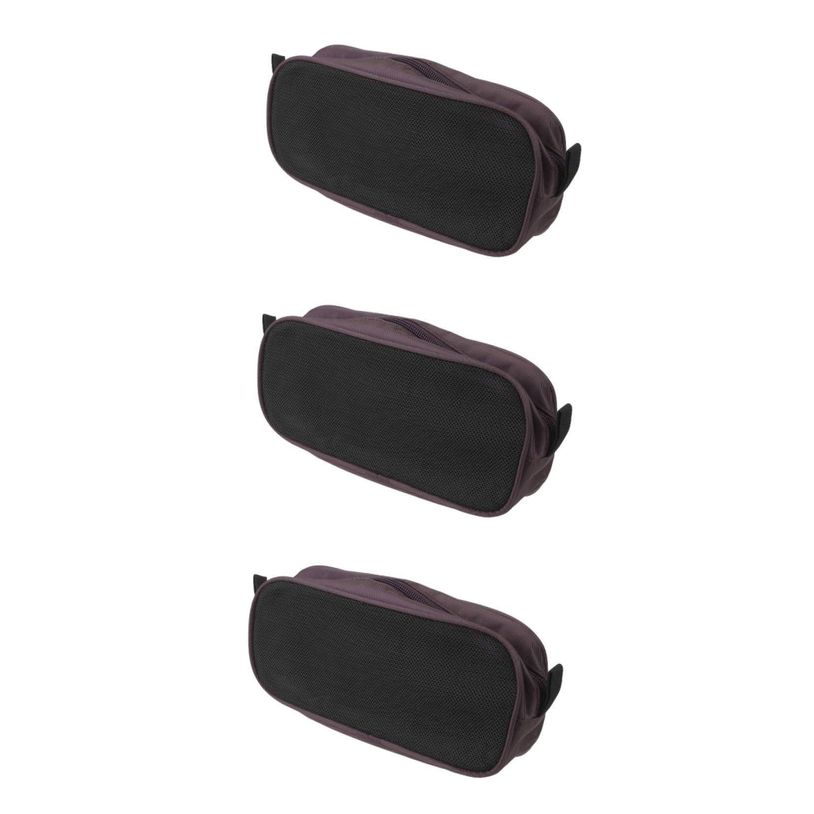UKCOCO 3 Pezzi Di Custodia Per Cavi in ​​nylon Con Chiusura A Cerniera Per Organizer Elettronico Da Viaggio Essenziale