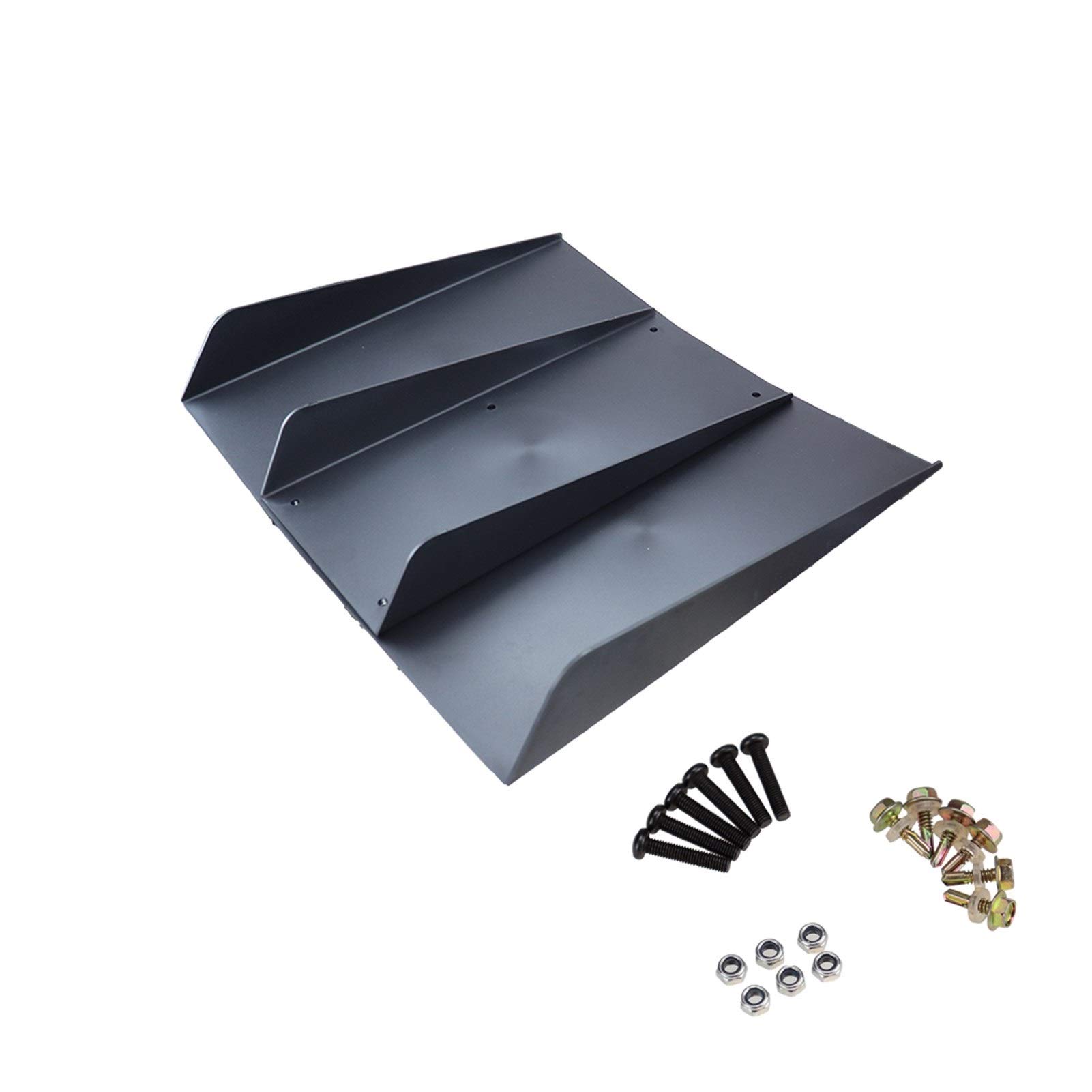 Universal Schwarz ABS Auto Heckspoiler Dekoration Fin 4 Flossen Diffusor Heckstoßstange Diffusor Lippe 22 X 21 Stoßstangenlippenabweiser