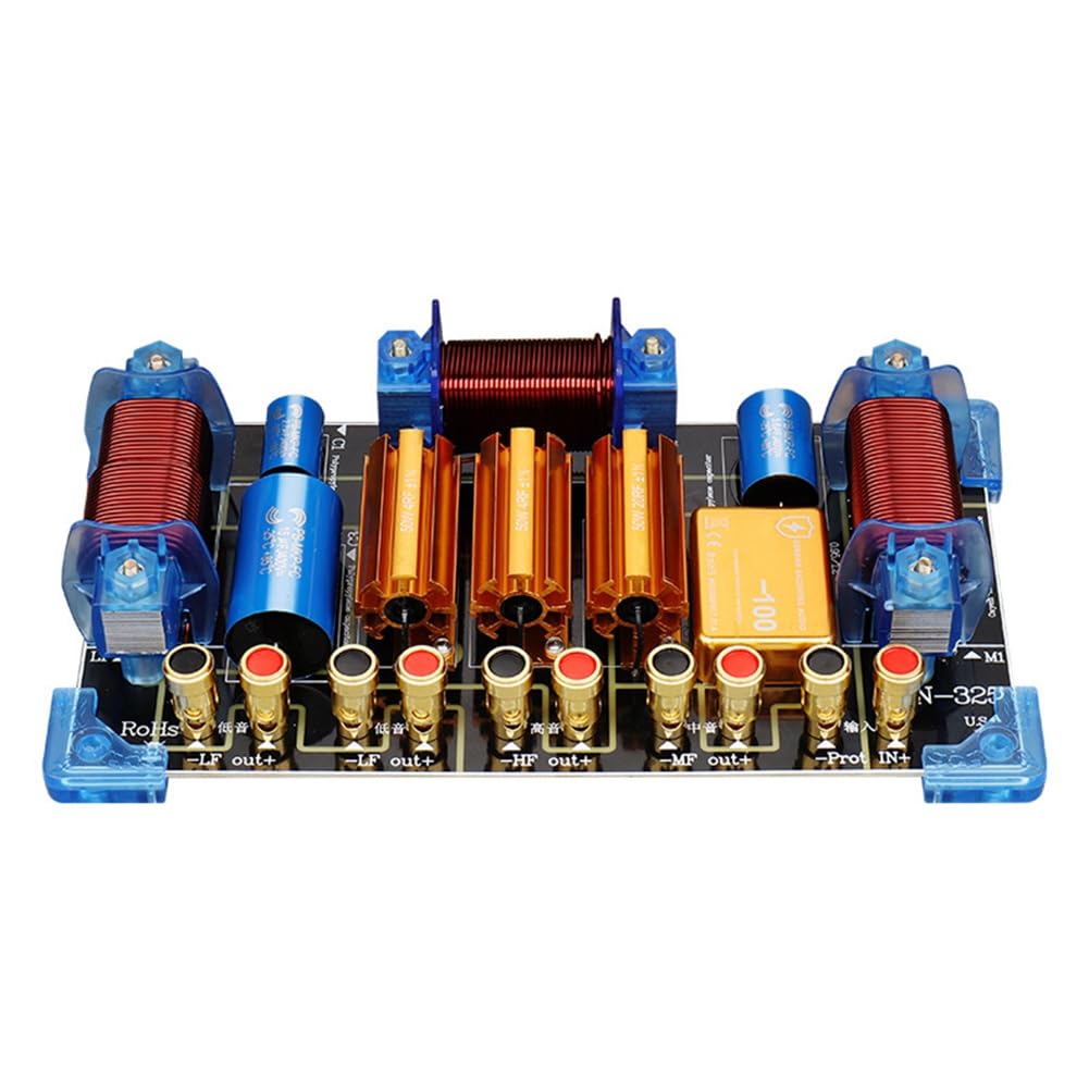 Crossover de Haut-Parleur 3 Voies 1 Aigu 1 Médium 2 Basses Crossover 2300W Haute Puissance pour Haut-Parleur de 15 Pouces 18 Pouces