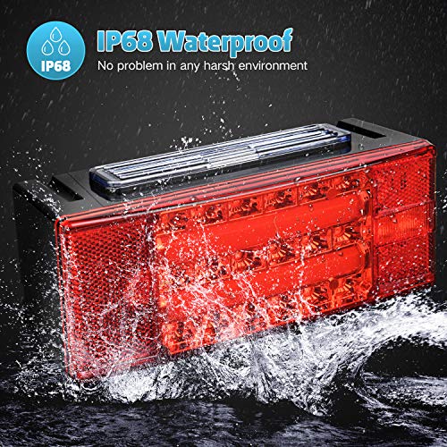 Kohree LED Submersible Trailer Light Kit, Super Bright 12V LED Utility