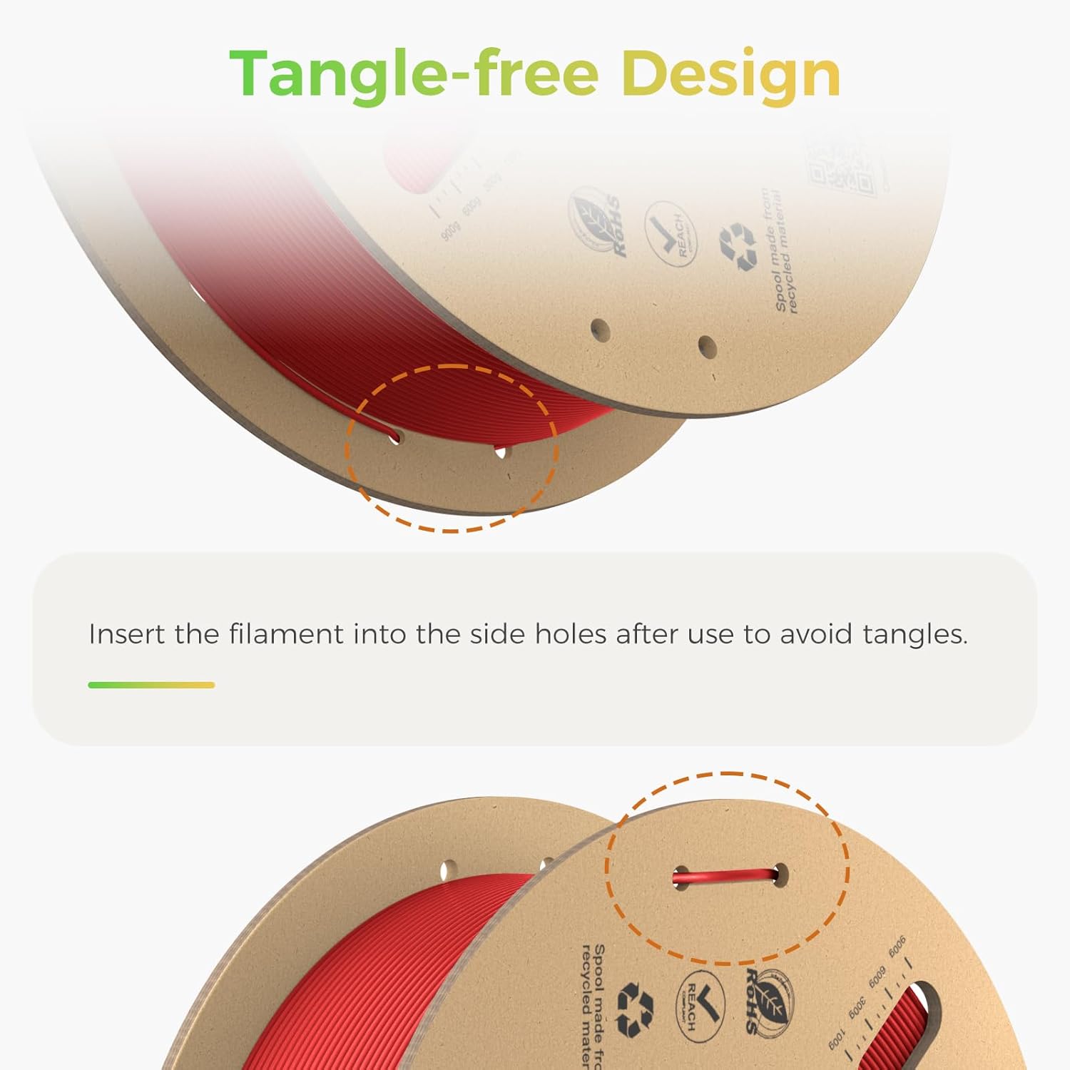 Creality Hyper PLA Filament Bundle 4KG, Up to 600mm/s High Speed 3D Printer Filament PLA, No-Tangling Stronger Toughness Fit Most 3D Printers