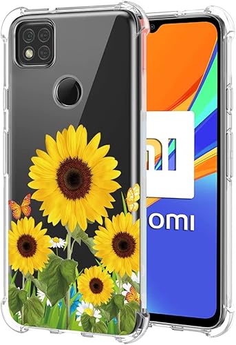 Funda transparente delgada diseñada para Xiaomi Redmi 9CRedmi 10ARedmi 9 ActivPoco C3Poco C31, absorción de golpes, funda protectora de goma TPU