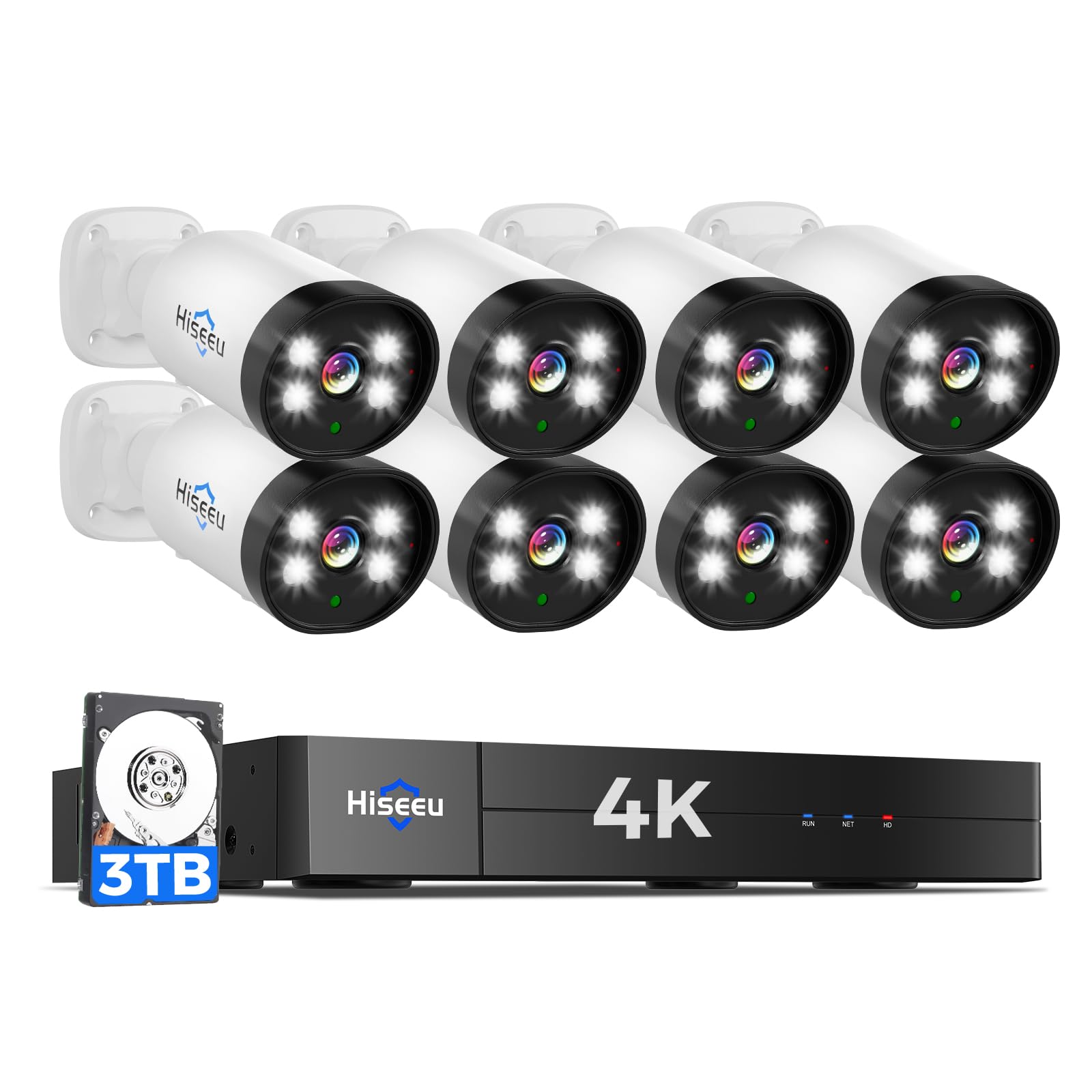 Hiseeu 4K Wired Security Camera System