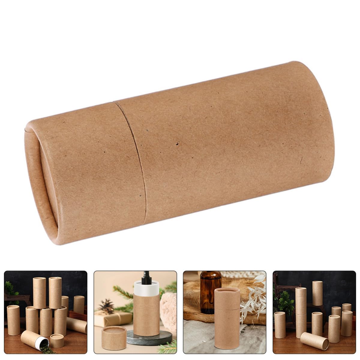Beaupretty Scatola in Carta Kraft Rustica da 15 Pezzi per Conservazione Multifunzionale, Capacità 50ml, per Uso Domestico e Dispensa, Design Naturale ed Ecologico