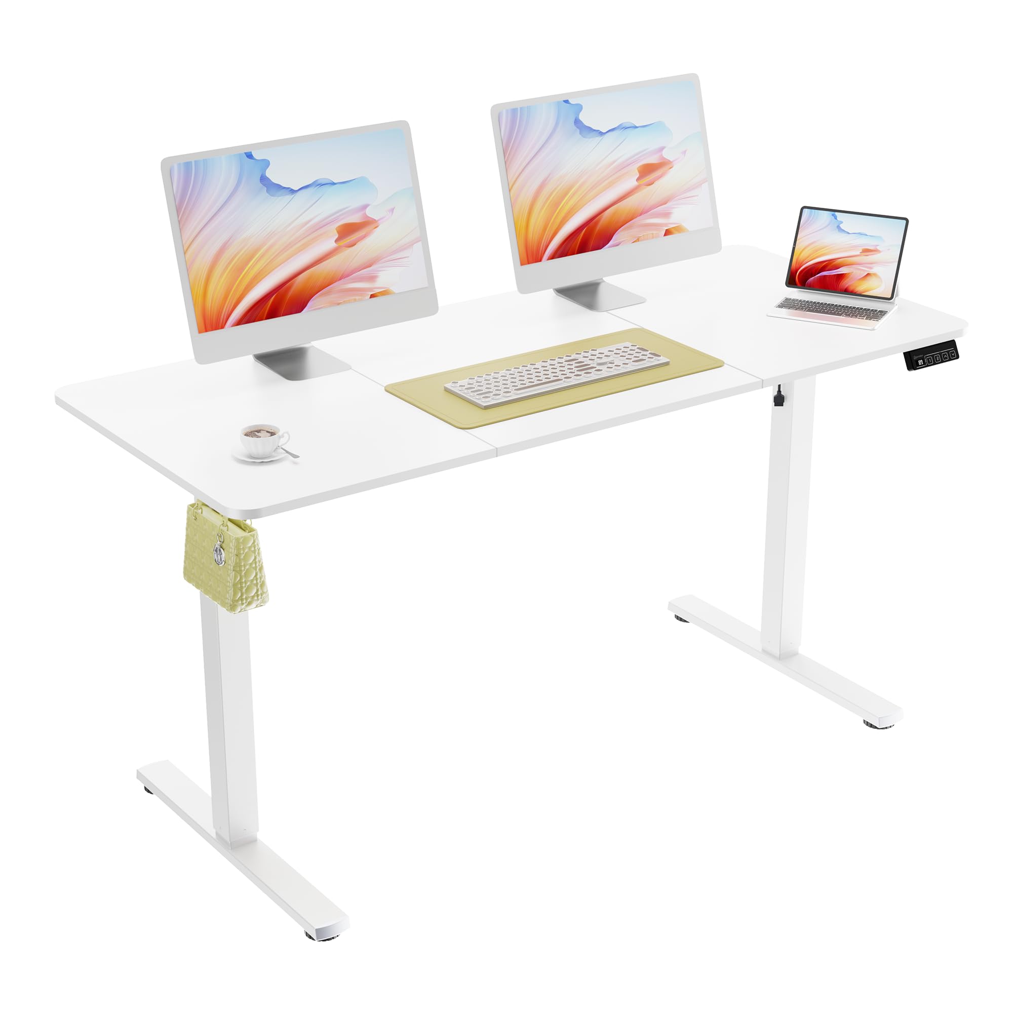 ERGOMAKER Höhenverstellbarer Schreibtisch Elektrisch für Homeoffice140x60cm
