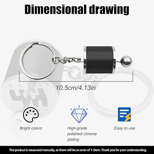 Miniatura 2 de Mini llavero de palanca de cambios de transmisión manual de seis velocidades, modelo creativo de piezas de automóvil, llavero de anillo de llavero
