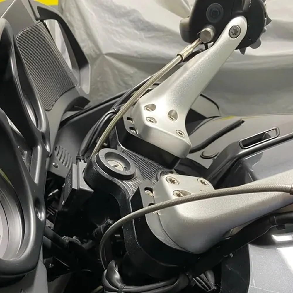 Kierownica Motocykla Riser Przeciągnij Uchwyt Zacisk Na Kierownicę Przedłużenie Nadające Pasuje do BMW R1150RT R1100R R1150R R1100RT R1200RT R1200 RT(Black)