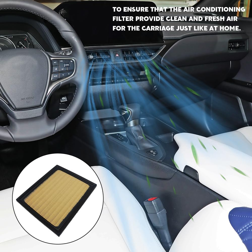 CA10741 Engine Air Filter, Hybrid Air Filter Compatible with Lexus CT200h 2011-2017, Lexus NX300h 2015-2021, Toyota Prius 2010-2015, Toyota RAV4 2016-2018, Replaces OEM# 17801-37021