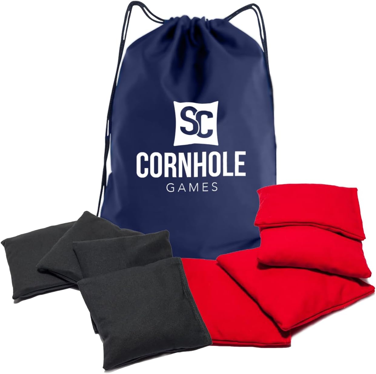 Weather Resistant Cornhole Bags (Set of 8) - Professional Regulation Size/Weight (16 oz) - Use on Pro Corn Hole Boards or Bean Bag Toss Sets