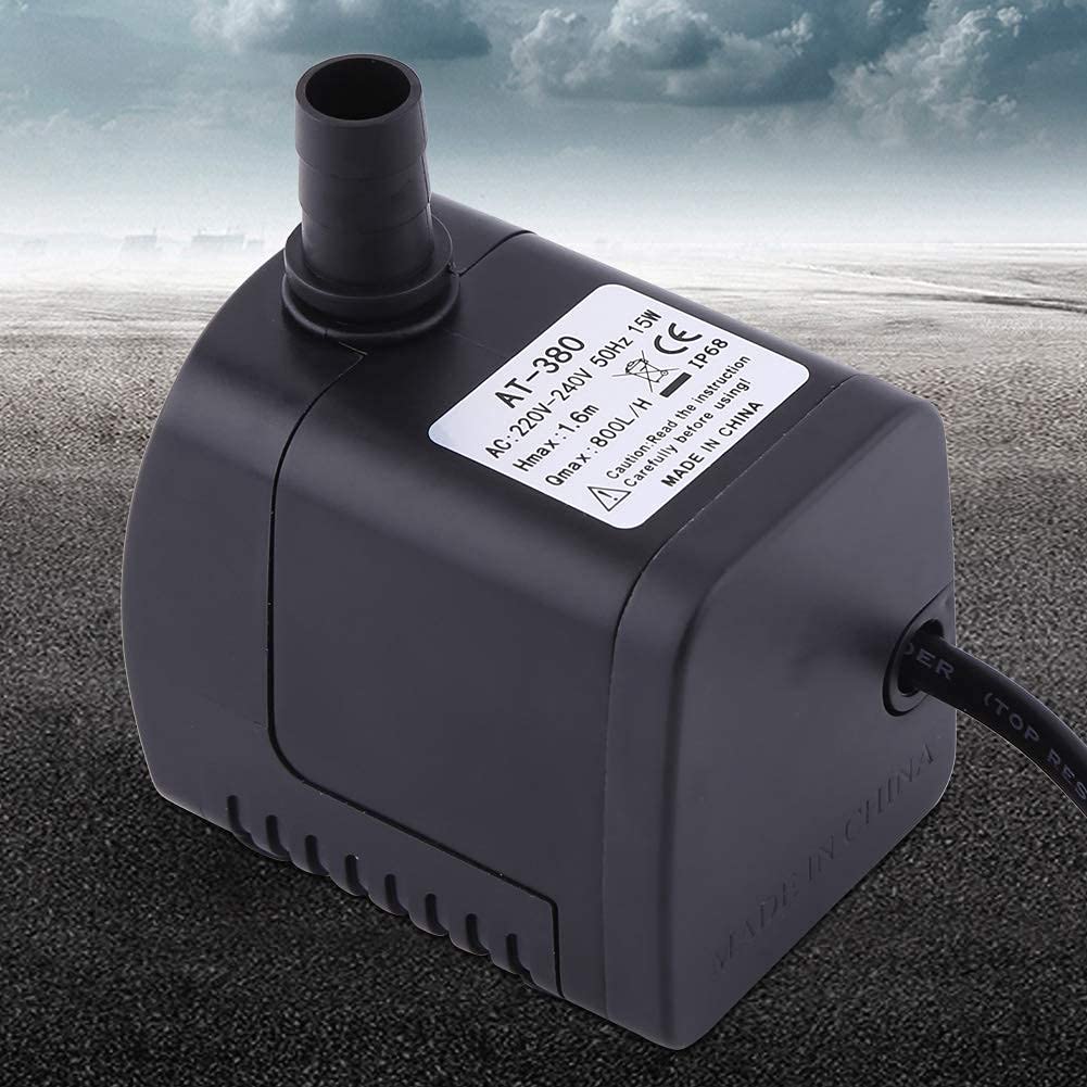 Mini Pompa Wodna Głębinowa, 220 V, 15 W, 800 l/h, do Basenów, Studni, Akwarium i Stawów Rybnych