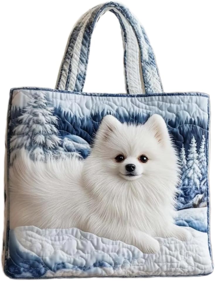 Women's Quilted Tote Bag – Lightweight Large Capacity Foldable for Travel | 20.87" L x 15.75" H
