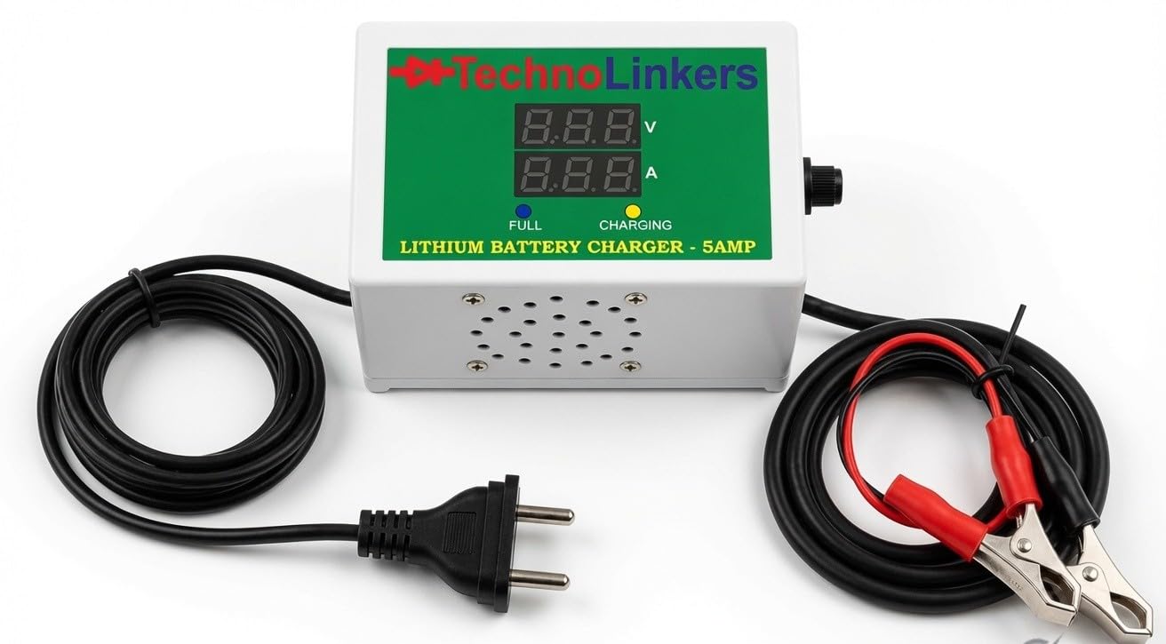 Lithium Battery Charger LiFePo4-4S 5Amp Charger with Digital Voltage and Current Display-image-4