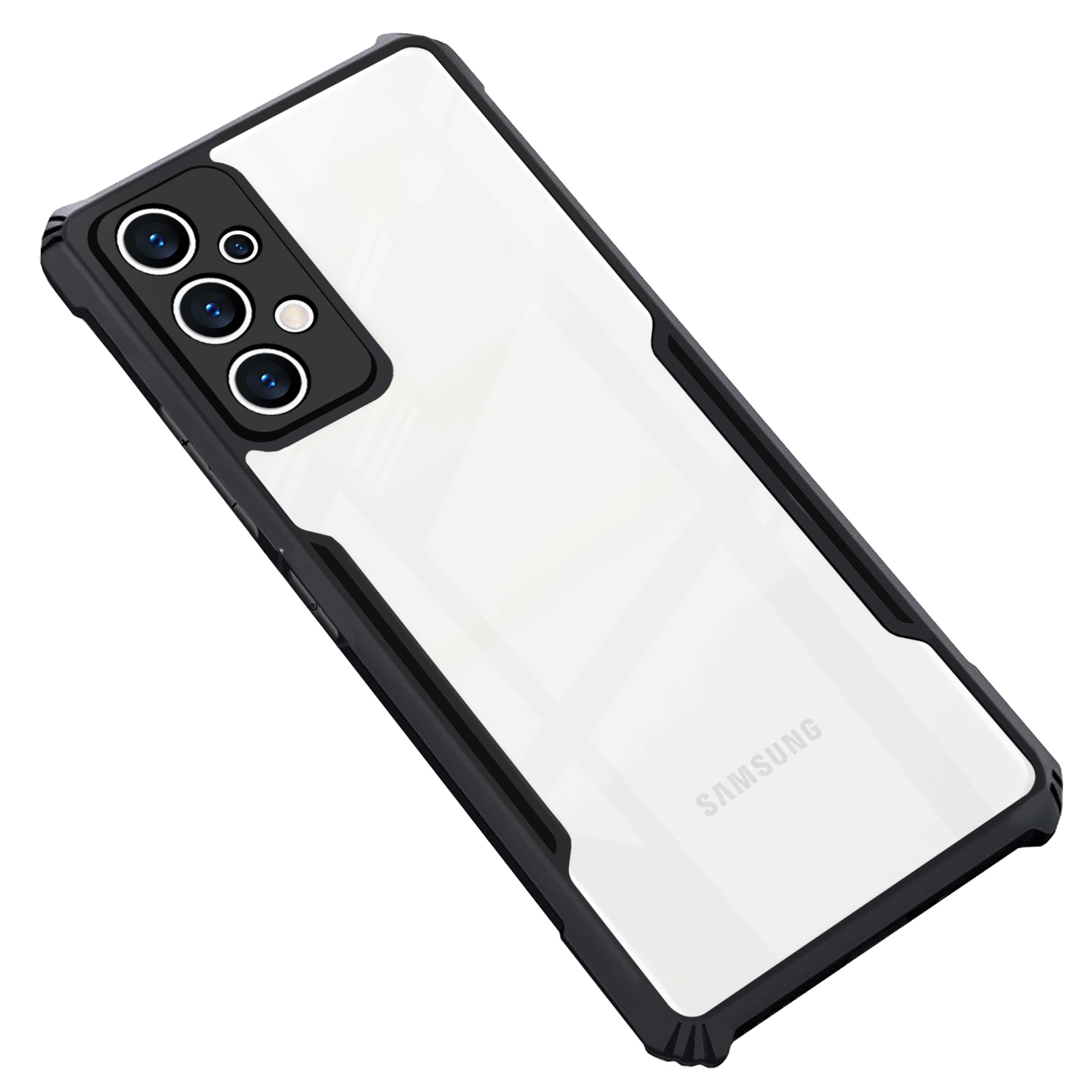 CEDO Samsung Galaxy A52 / A52s (5G) Back Case Cover | Camera Protection Shockproof Bumper-Edge | Acrylic Crystal Clear 360 Degree Protection TPU+PC | Transparent Eagle Back Case Cover (Black) (B097QZ2YYT) Amazon Price History, Amazon Price Tracker