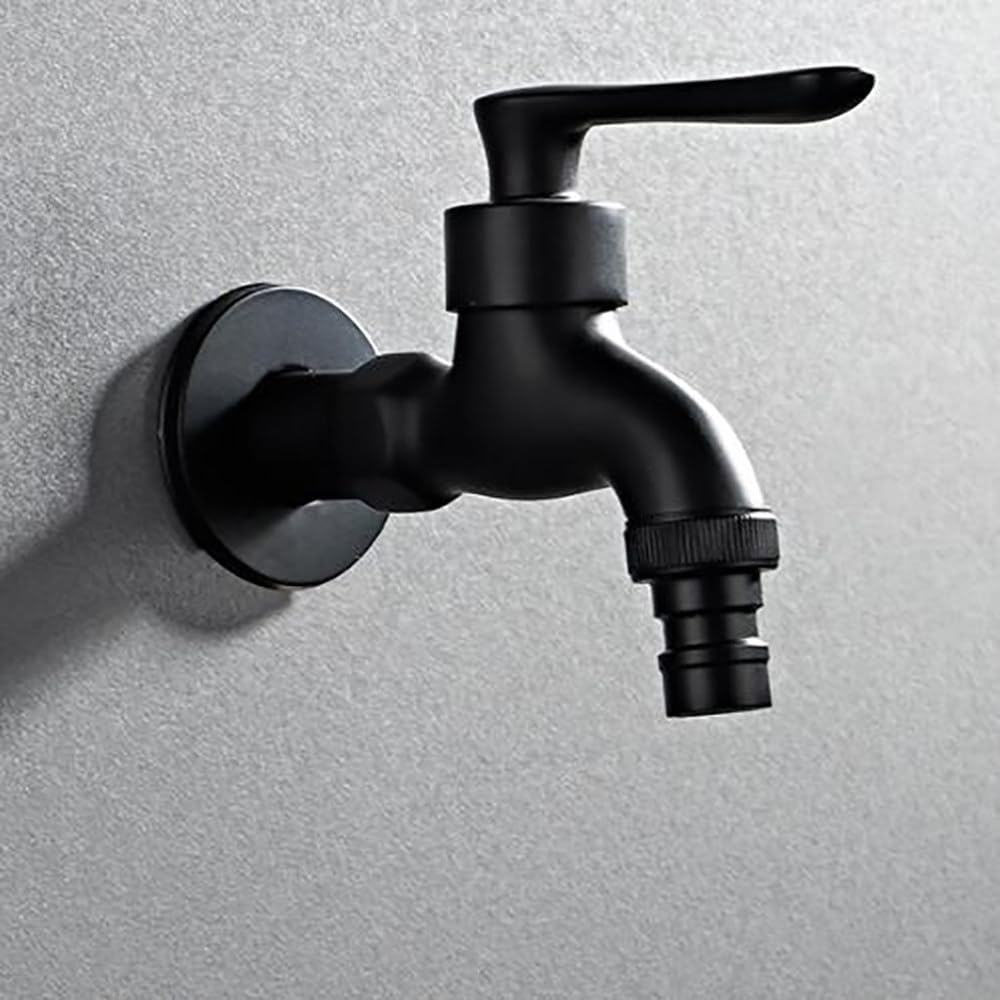 Robinet en laiton massif noir mural de qualité supérieure pour évier