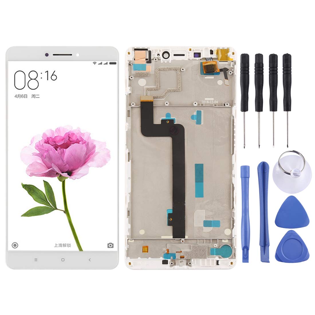 Écran LCD Xiaomi Mi Max noir assemblé avec châssis de remplacement - 7