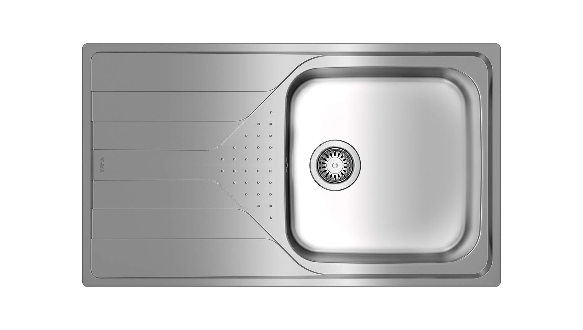 TEKA Fregadero Encastrado 1 Cubeta Acero Inoxidable 190mm Reversible Mueble 50cm Universe 50 T-XP 1C 1E Plus