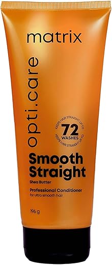 Matrix Opti.Care Professional Shampoo or Conditioner for Salon Smooth Straight Hair | Control Frizzy Hair for up to 4 Days | With Shea Butter | No…