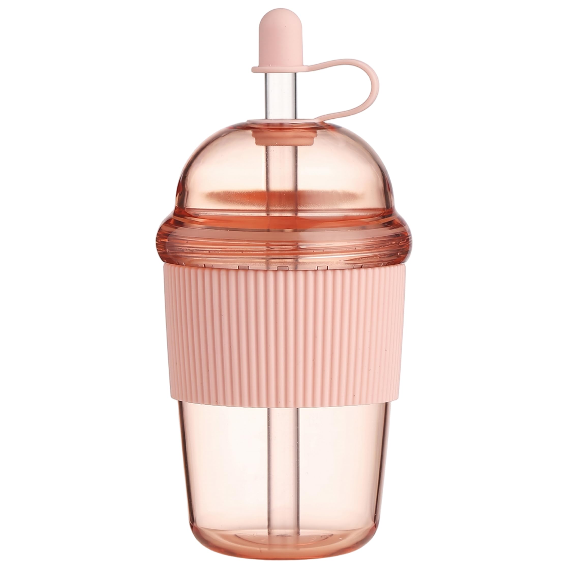 Xoeryoy Reusable Iced Coffee Cup, 430ml Iced Coffee Tumbler With Silicone Sleeve, Detachable Water Cup with Straw