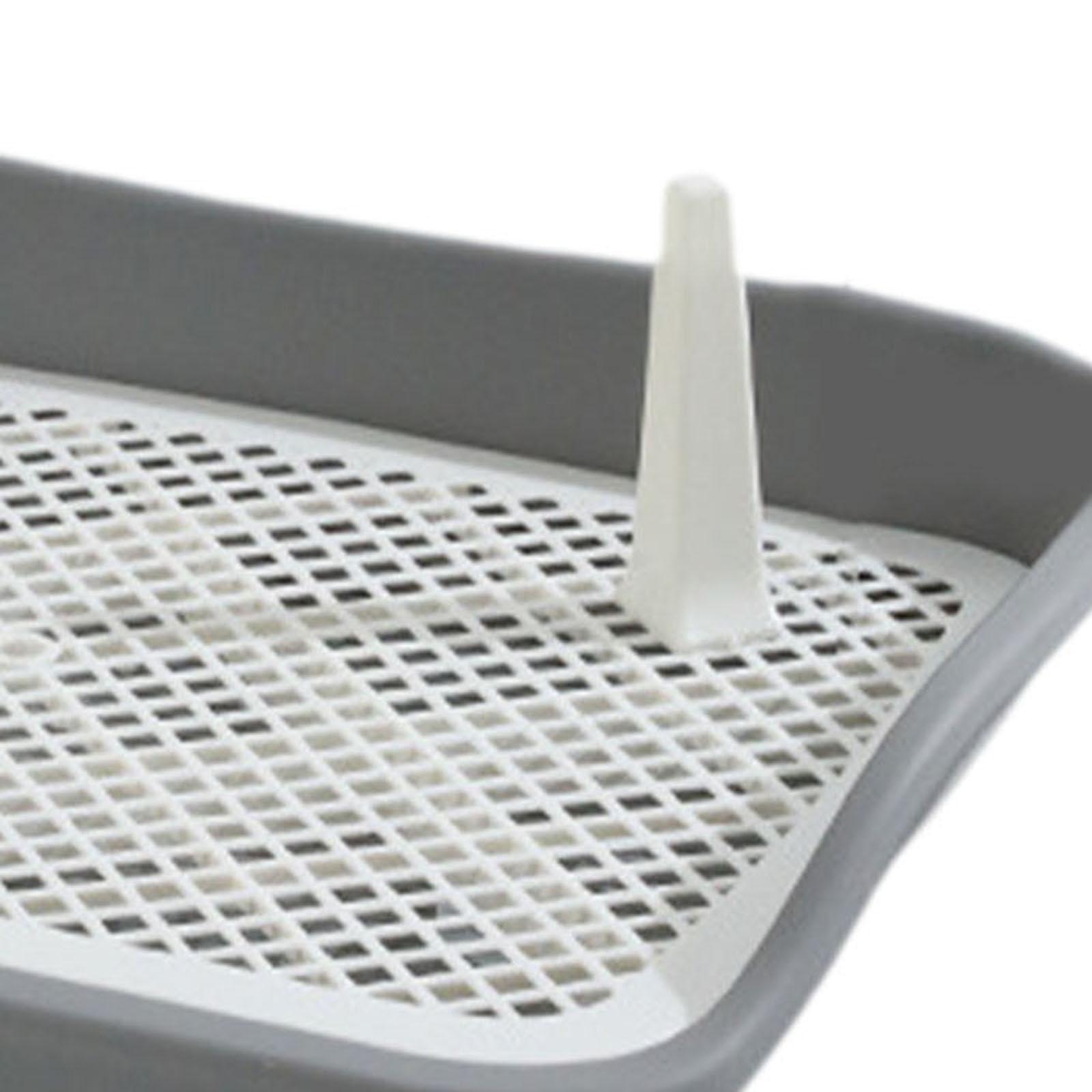 Toilette per Cani Cani Tappetino per vasino Tappetini per lettiera per Cani con Apertura dall'alto per Interni Vassoio per lettiera Griglie in Rete, Grigio Medio Recinzione