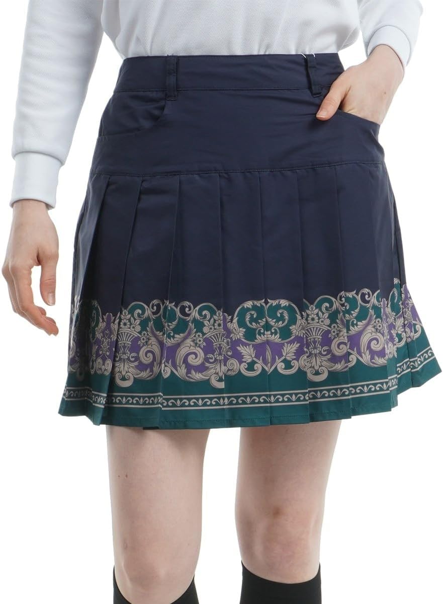 KLPGA SPORTS グレー プリーツスカート WOMEN'S プリーツスカート 紺野