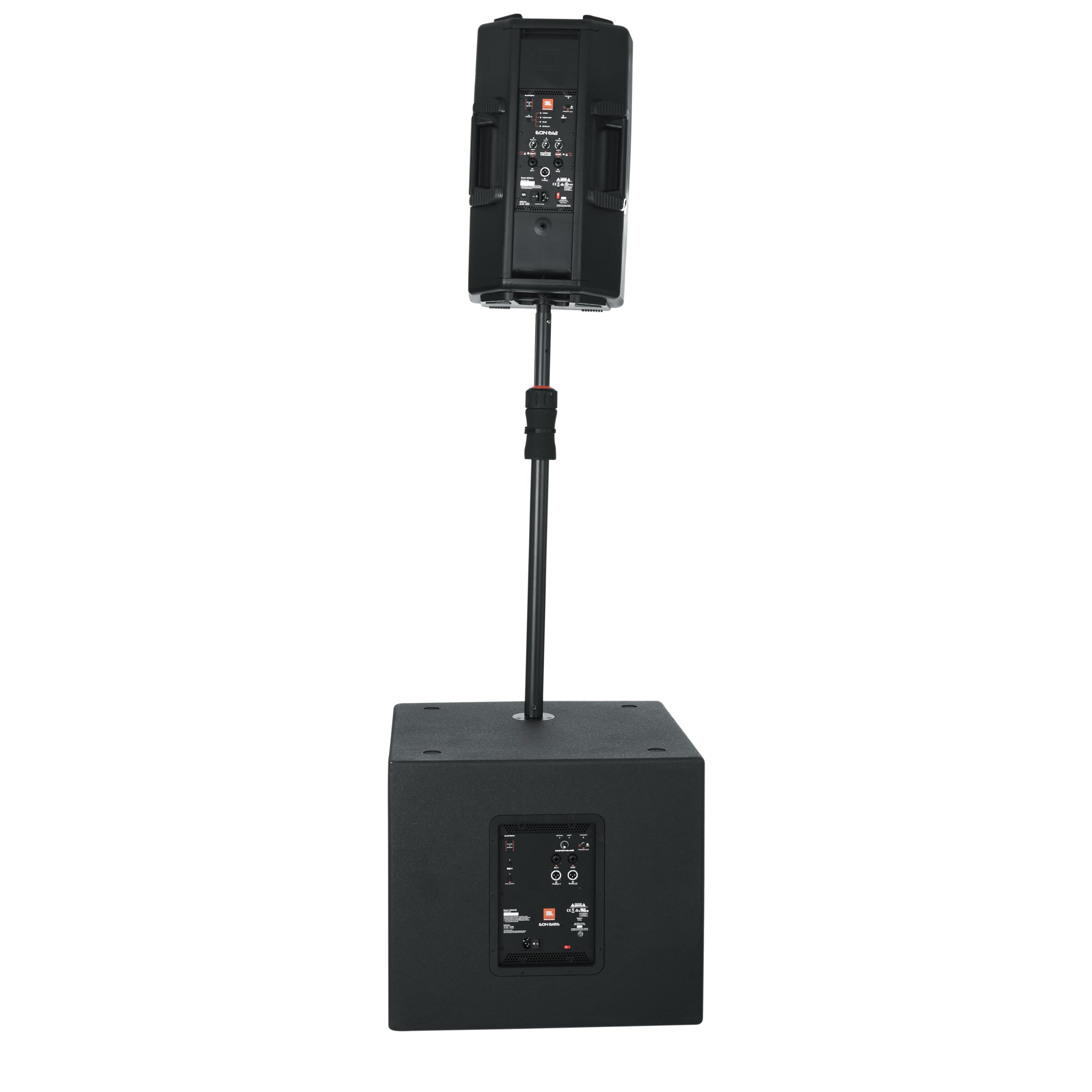JBL Bolsas Deluxe Sub Pole con Ajuste automático de Altura asistido por pistón; par de (2) con Bolsa de Transporte (JBLSUBPOLEPROSET)