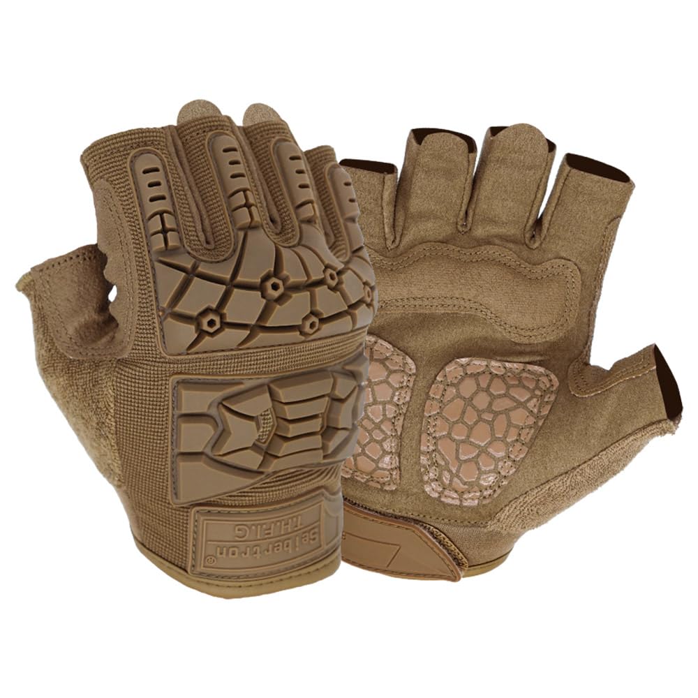 Seibertron T.T.F.I.G 2.0 Tactical Non-Slip 3 Finger Cut TPR Protection Sports Gloves for Scooter, Military, Motorcycle, Paintball, Cycling, Hiking, Airsoft, Camping, Hunting, Cycling - 1