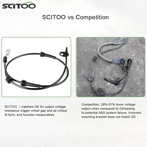 Miniatura 5 de SCITOO 2 sensores de velocidad de rueda ABS delantera izquierda derecha para Nissan Altima ALS1442 2007 2008 2009 2010 2011 2012 2013 2014
