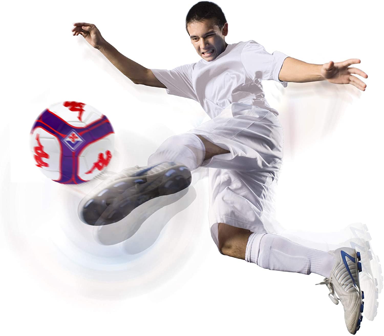 Kappa Piłka Nożna Florencka Fiorentina Piłka Nożna Oficjalna. Fioletowy wzór z czerwonym logo.