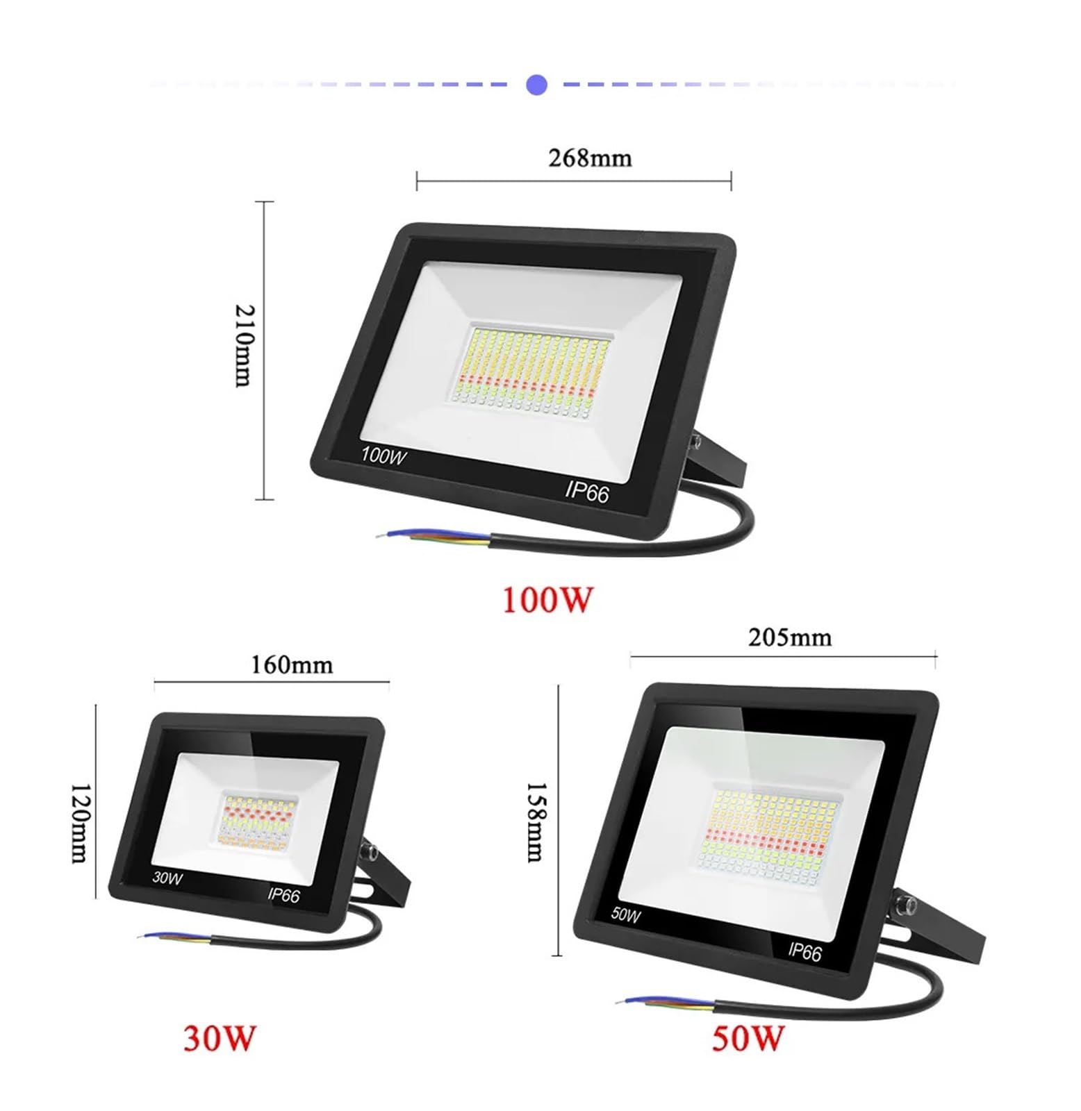 LED Strahler Außen, Tuya Smart Flutlicht LED Reflektor Außenbeleuchtung 30W 50W 100W RGB Dimmbar Warm Kalt Weiß Licht Unterstützung(With Remote Control,30W_WIFI AND BTOOTH)