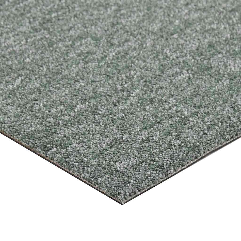 vidaXL 20x Teppichfliesen Selbstliegend Bodenbelag Teppichboden Teppich Fliese Fliesen Schutzmatten Matten Teppichplatten 5m² 50x50cm Grün