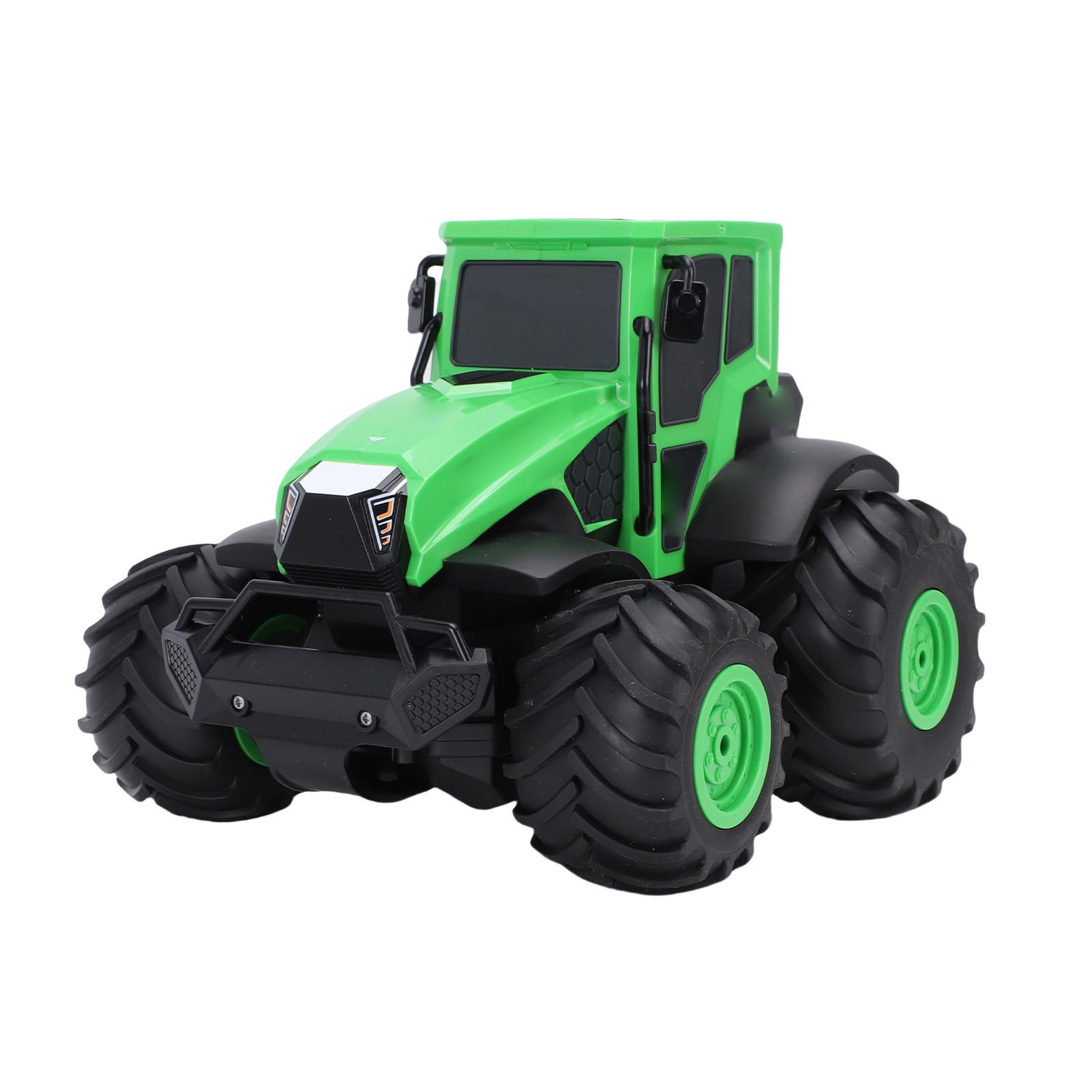 2.4G Amphibious Remote Control Car, 1/14 Scale All Terrain Water & Land Remote Control Stunt Car, with Auto Demo (Green)