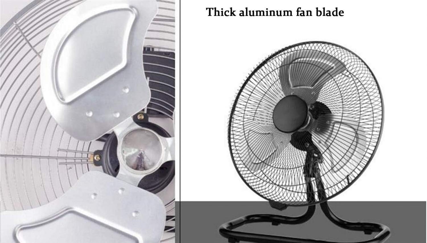Ventilador de Pie Industrial 16/18/20 Pulgadas, Alta Velocidad, Cabezal Ajustable, 3 Velocidades, Circulador de Aire Frío para Gimnasio, Hogar, Taller y Fábrica