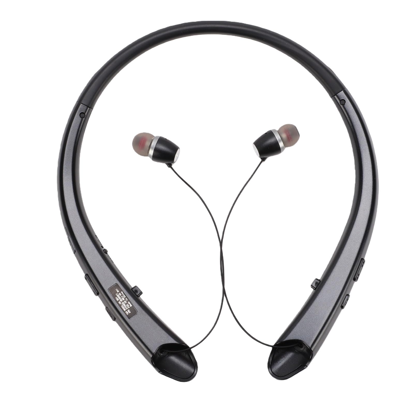 Cuffie con Archetto da Collo Resistenti Al Sudore IPX5 | Auricolari Wireless Retrattili con Microfono, Bluetooth 5.3, Batteria 24 Ore, Cancellazione del Rumore per Palestra, Corsa, Sport,