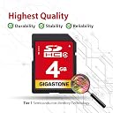 Gigastone 4GB SD Card SDHC Class 4 Memory Card for Photo Video Music Voice File DSLR Camera DSC Camcorder Recorder Playback PC Mac POS, with 1 Mini case gallery image